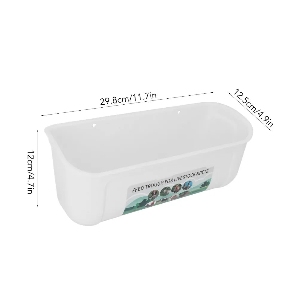 4-Pack Hanging Chicken Feeder Trough with Clips – 2800ml PP