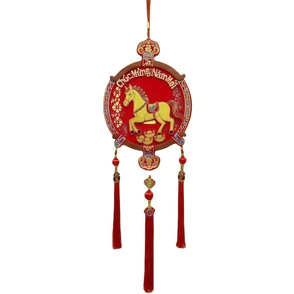 Chinese New Year Hanging – Gold Foil Tassel Ornament
