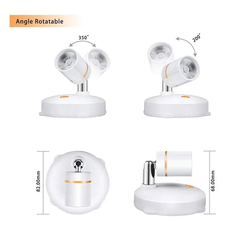VIBE Wireless Dimmable LED Spotlights 4-Pack – Rotatable Wall Light