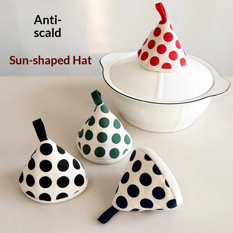 Triangle Pot Lid Handle Cover – Heat Resistant Cotton Grip