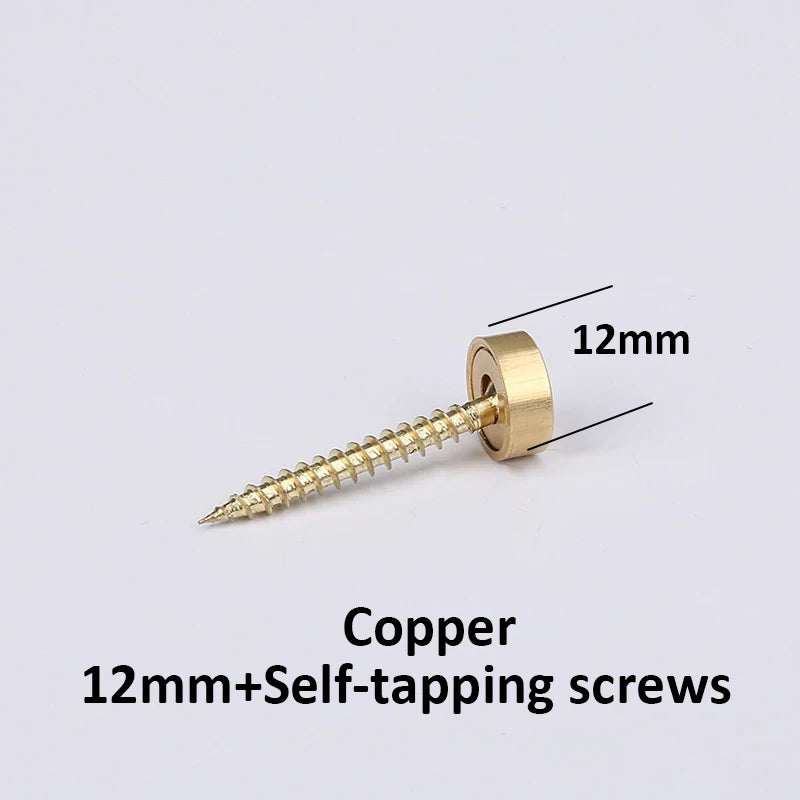 8-Pack Brass Decorative Screw Caps – Antique Copper Mirror Fix