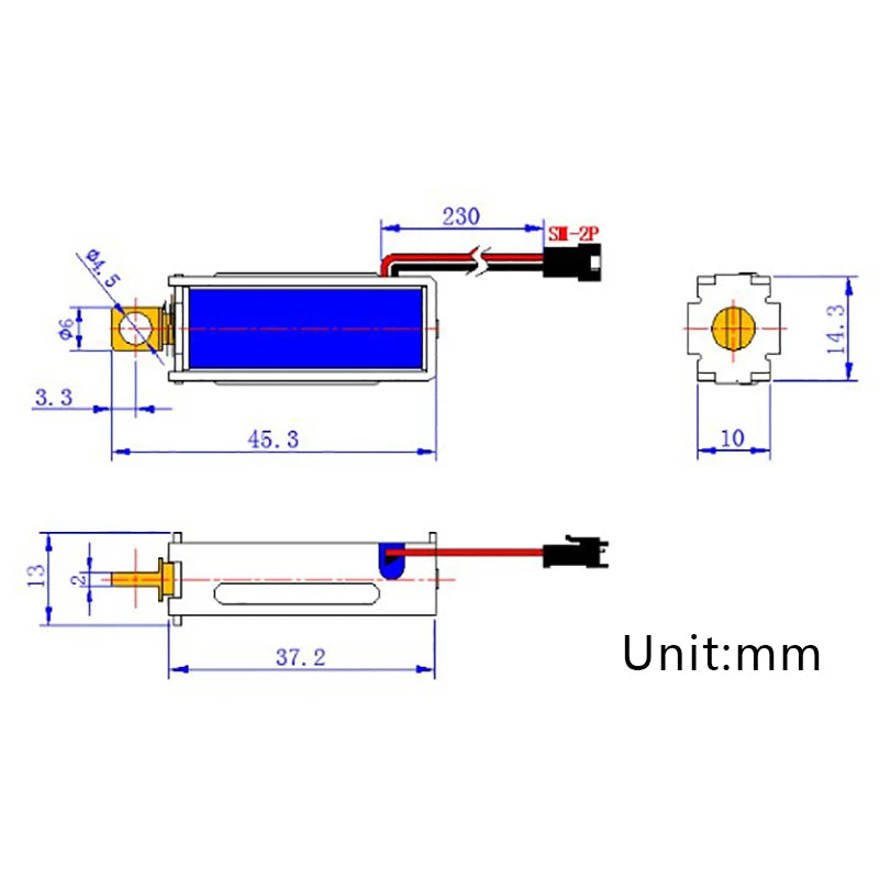 SM-0537 Solenoid Electromagnetic Lock DC 6V 12V 24V