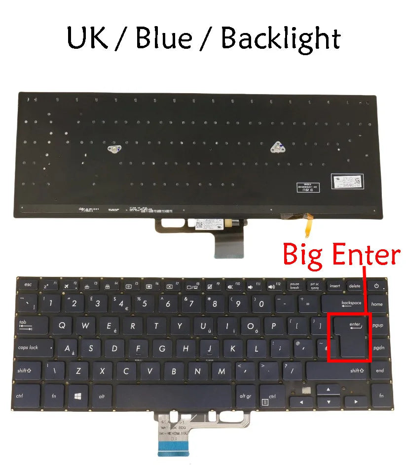 ASUS ZenBook Pro 15 UX550 UX580 Backlit Replacement Keyboard