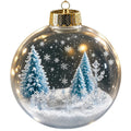 LED Light-Up Clear Christmas Ball Ornament – Miniature Scene
