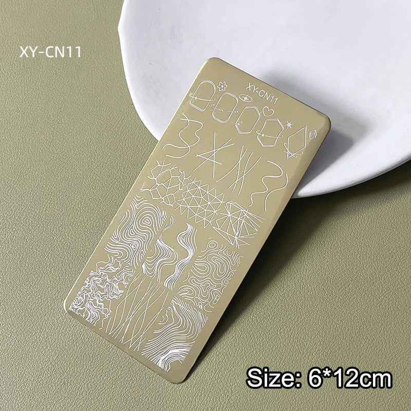 Nail Stamping Plates 12x6cm Butterfly Flower Cat Designs
