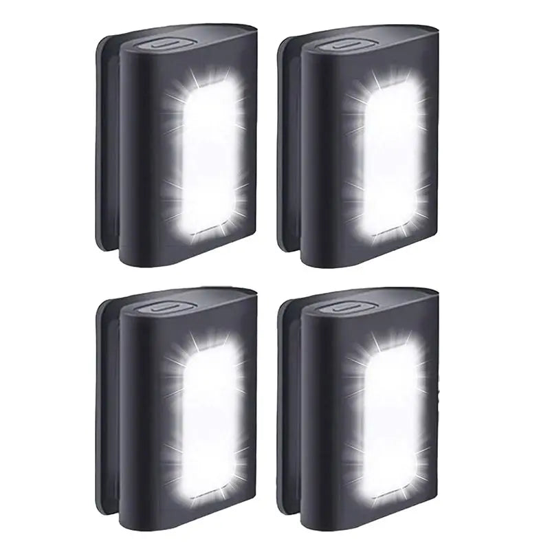 Clip-On LED Running Lights 4-Pack | USB Rechargeable Safety