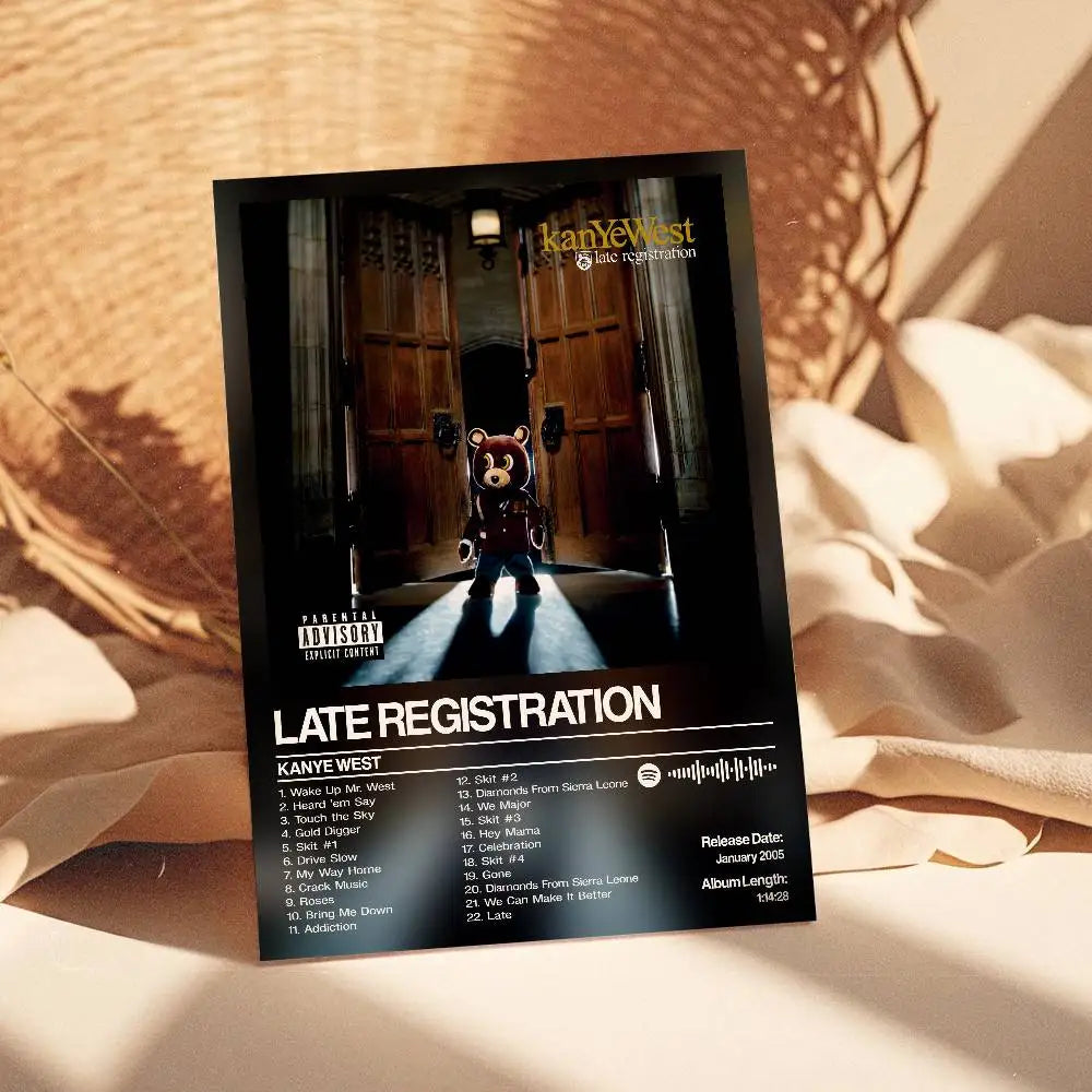 Kanye West Late Registration Wall Poster – Self-Adhesive Print