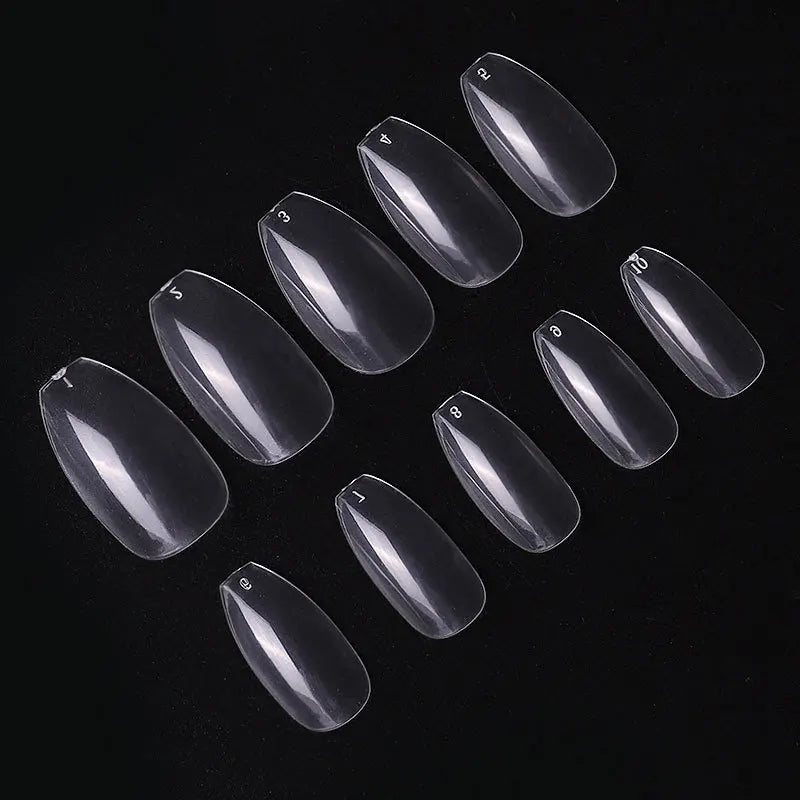 500pcs Press On Nail Tips – Coffin Ballet Full Cover False Nails