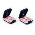 2-Pack Portable Pill Cutter & Tablet Splitter with Storage