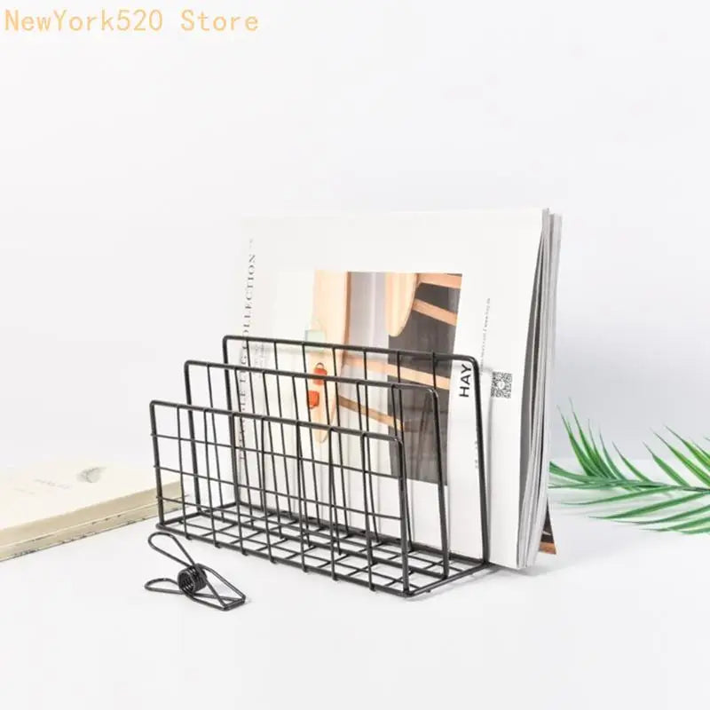 Metal Desktop File Sorter – 3-Compartment Iron Letter Holder