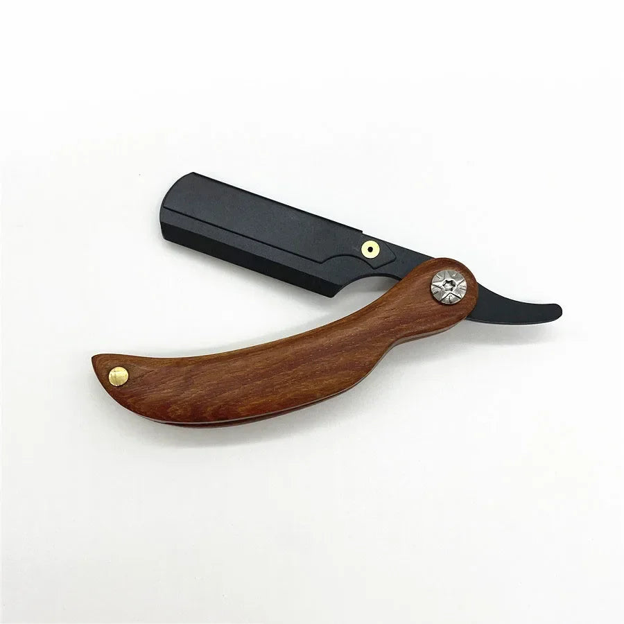 Men's Folding Straight Edge Razor – Stainless Steel Barber Shaver