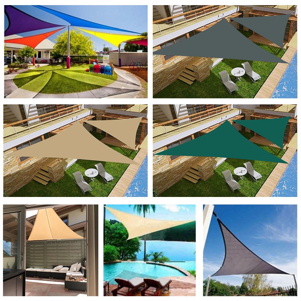 Triangle Sun Shade Sail – Waterproof 98% UV Block Outdoor Canopy