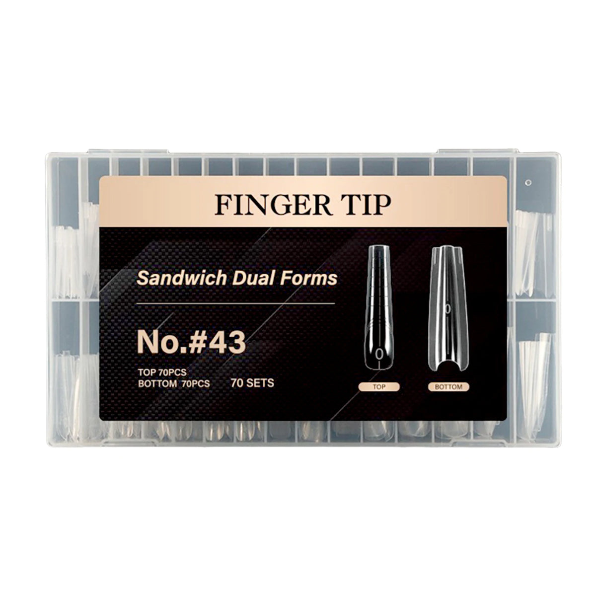 Sandwich Nail Dual Forms – Multi-Size Acrylic Molds for Extensions