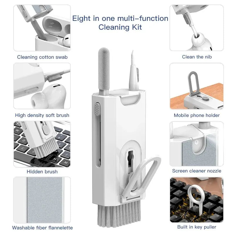8-in-1 Keyboard Cleaning Kit – Keycap Puller & Screen Brush