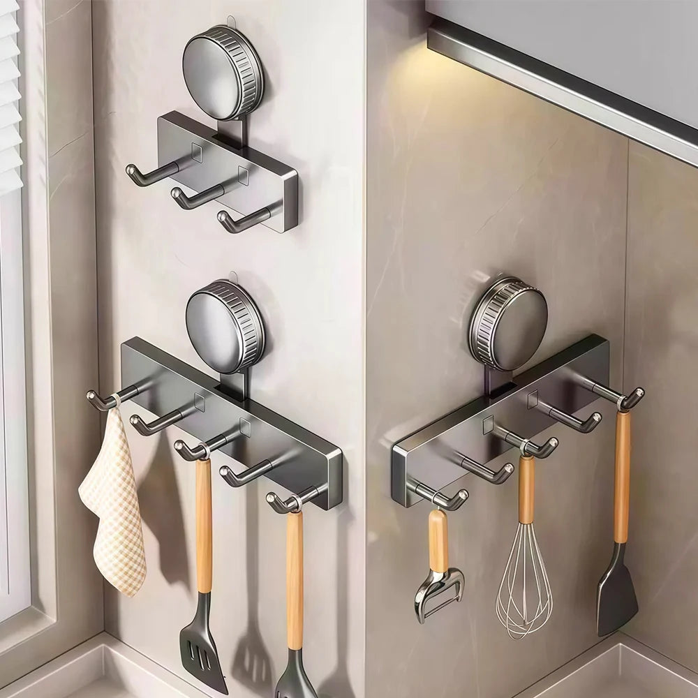 Heavy-Duty Suction Cup Hook Rack – No-Drill Bathroom Organizer