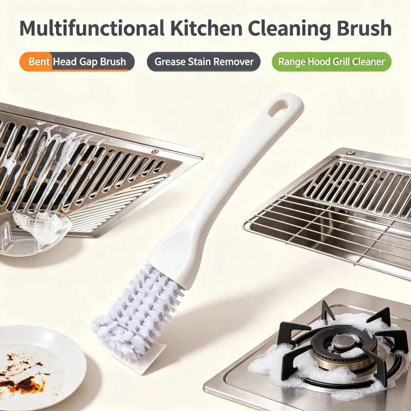 Bent Head Kitchen Cleaning Brush – Stove Grill Range Hood