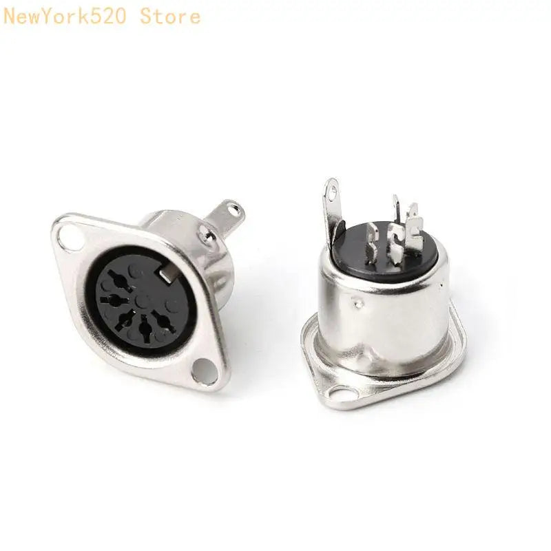 10PCS Female DIN Panel Mount Connector 3–8 Pin MIDI Adapter