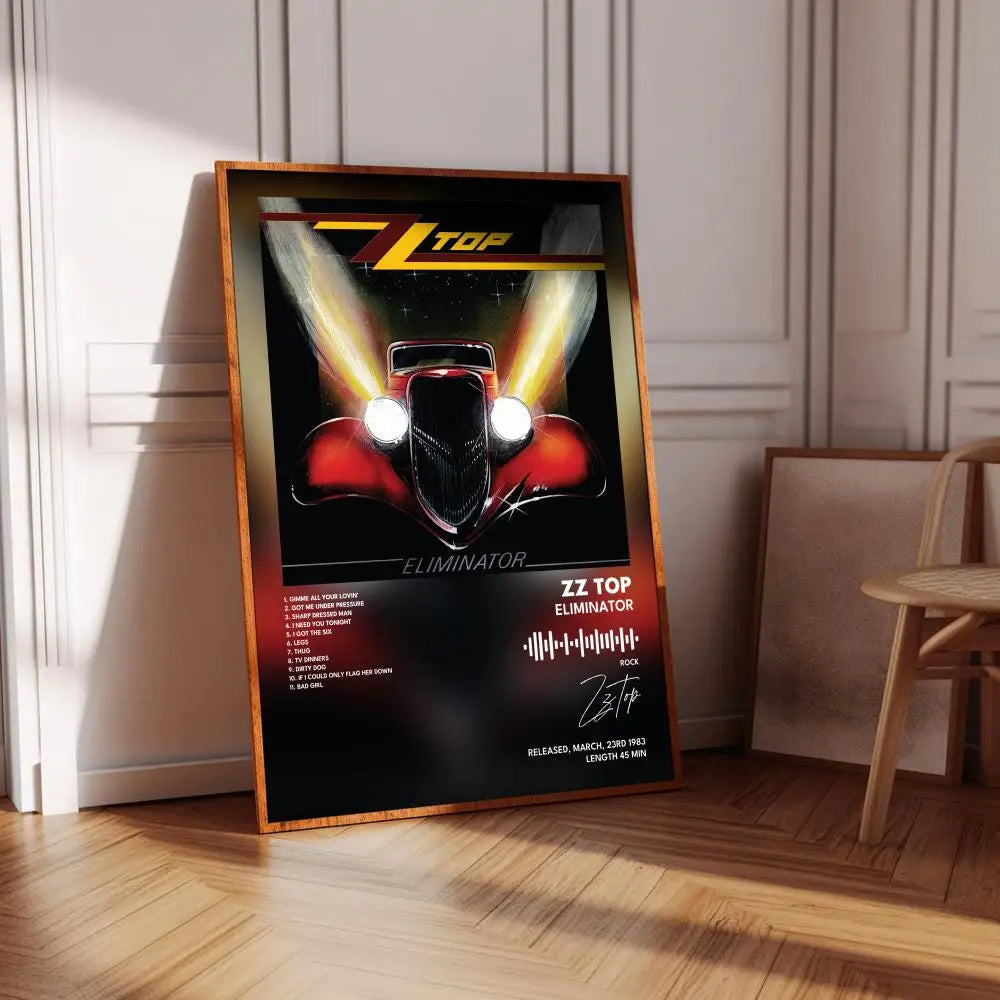 ZZ T-Top Music Album Cover Poster – Wall Art Print Home Decor