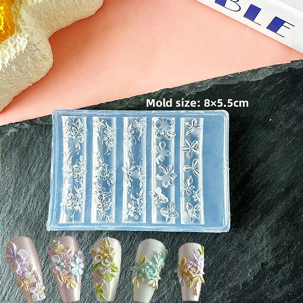 3D Seashell Flower Nail Art Silicone Mold – UV Resin & Gel