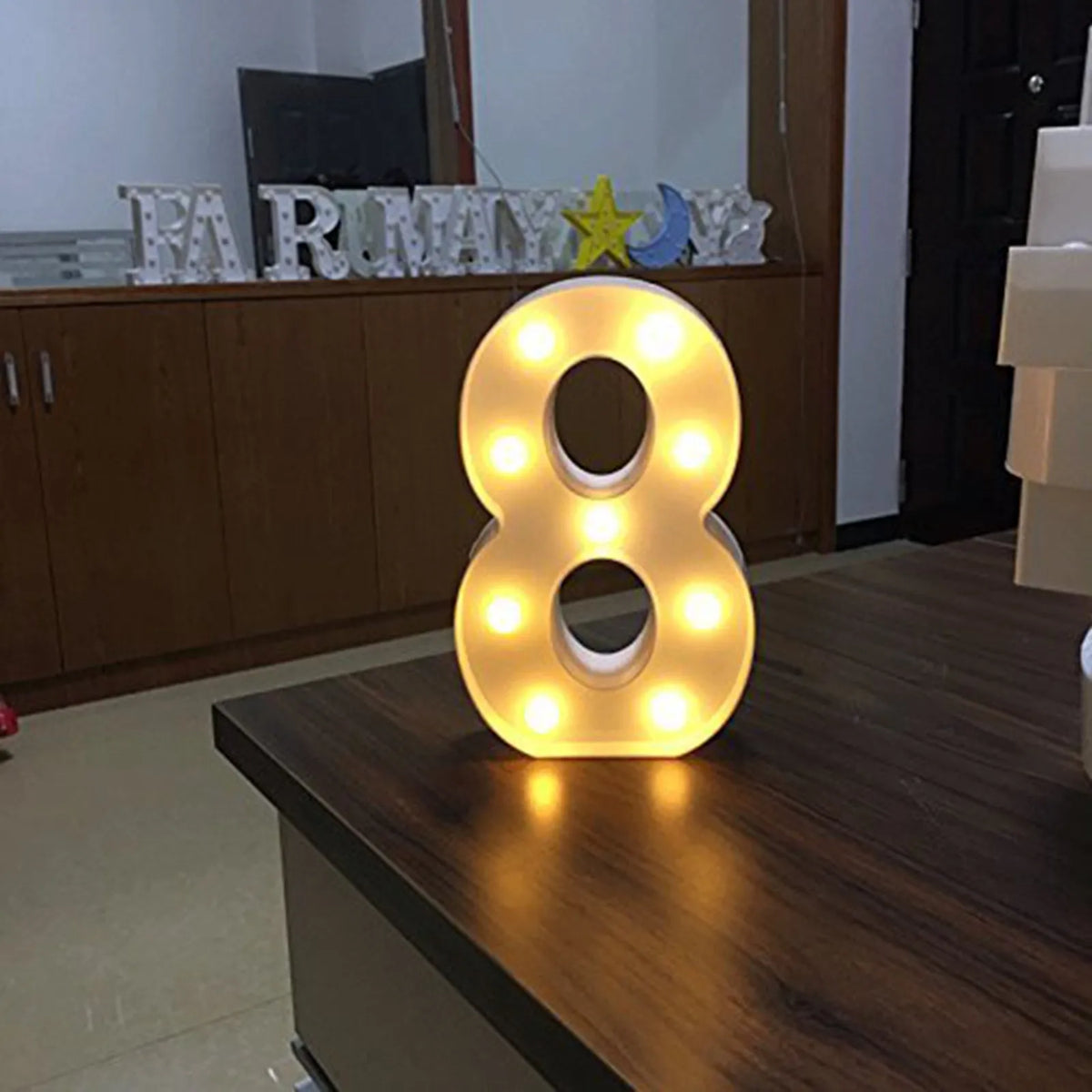 LED Light Up Letter & Number Signs – Battery Party Decor