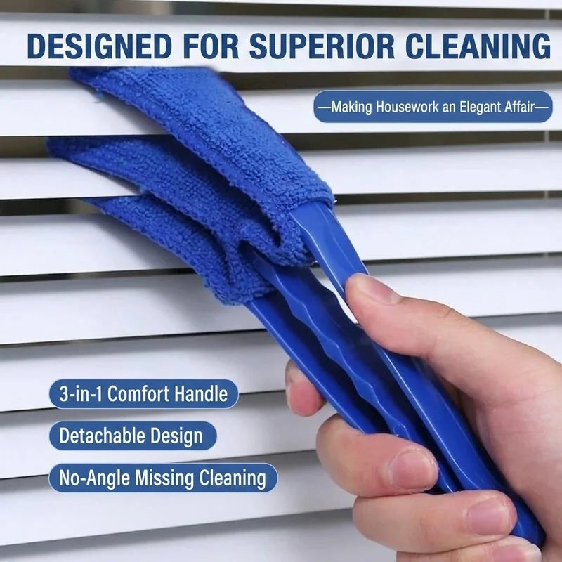 Microfiber Venetian Blind Cleaner 3-Arm Duster Brush Tool
