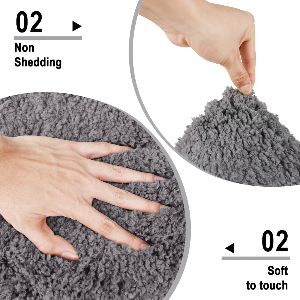 3-Piece Microfibre Bath Mat Set – Non-Slip & Absorbent