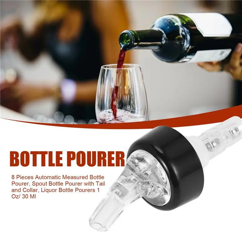 8-Pack Automatic Measured Liquor Bottle Pourers 1 oz / 30ml
