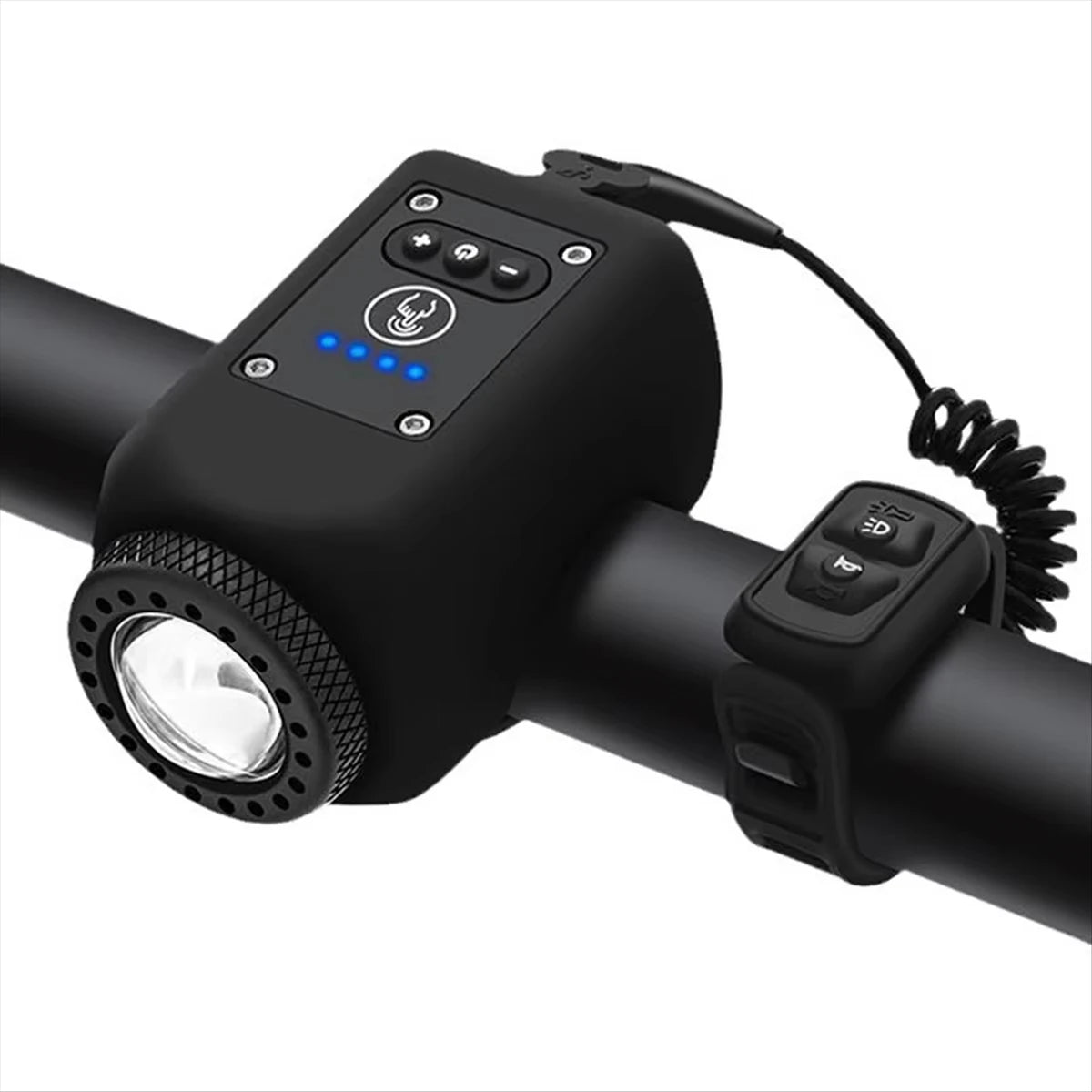 Bicycle Electric Horn Light – COB Front Lamp & 110dB Bell