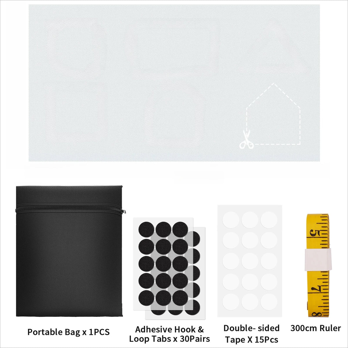 Stick-On Blackout Blinds No-Drill Portable Window Shade 1–4M