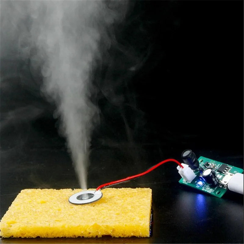 Ultrasonic Mist Maker DIY Kit – 5V PCB Driver & Atomizer Plate