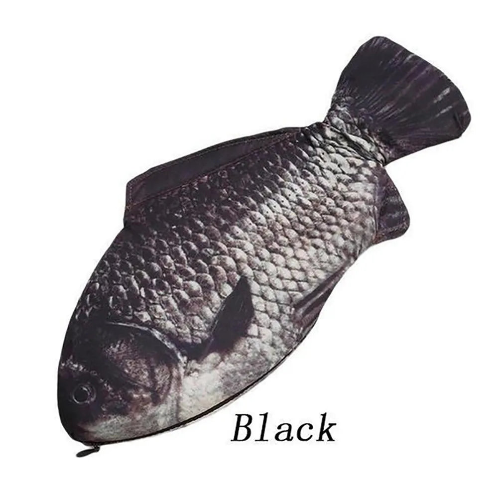 Realistic Fish Shape Pencil Case & Novelty Makeup Pouch | Carp Bag