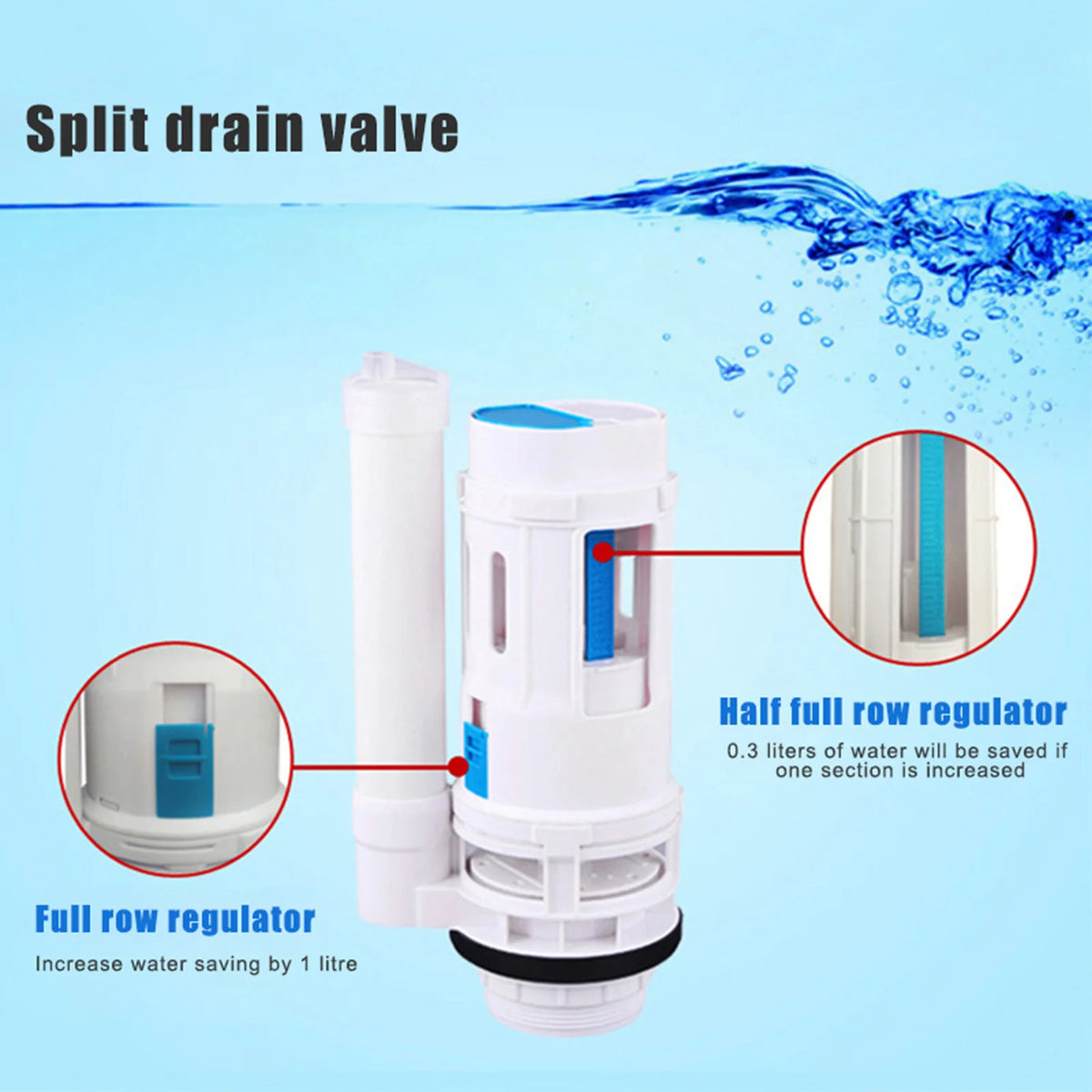 Toilet Dual Flush Float Valve – Cistern Inlet Drain Repair Kit