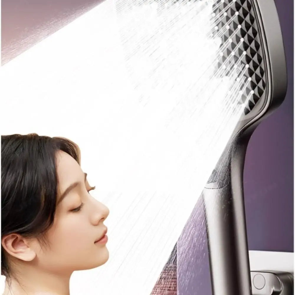 15CM Large Panel Shower Head – 4 Modes High Flow Pressurized