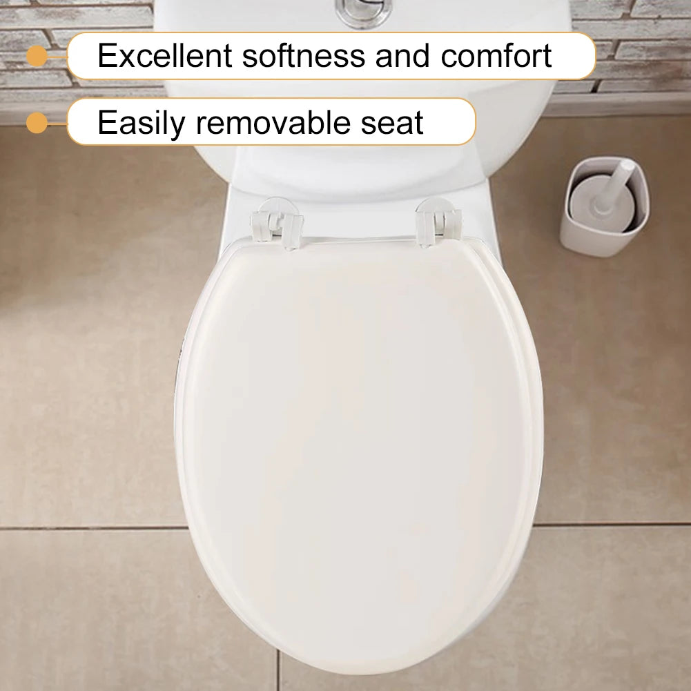 Round Soft Close Cushioned Toilet Seat – Quick-Release Cover