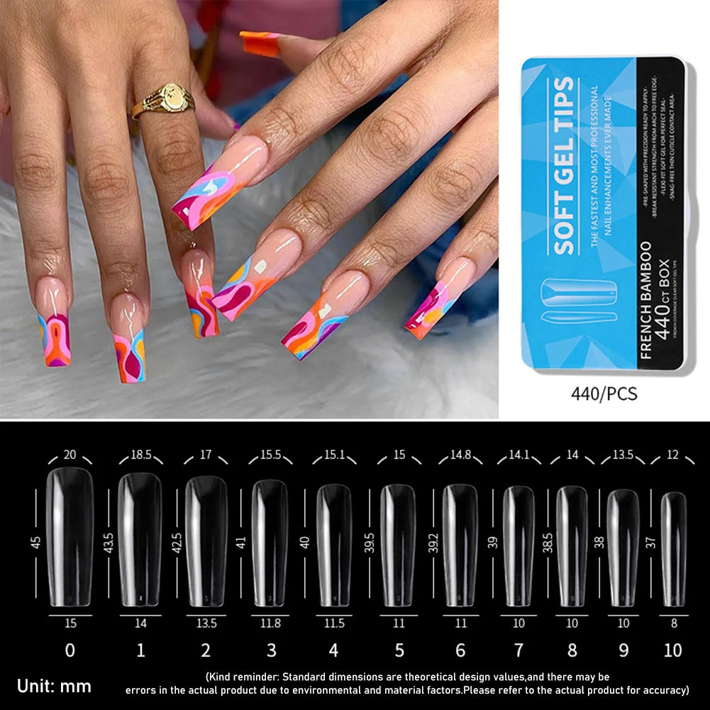 Yoxier Ultra Thin Soft Gel Full Cover Matte Press On Nails 440/550pc