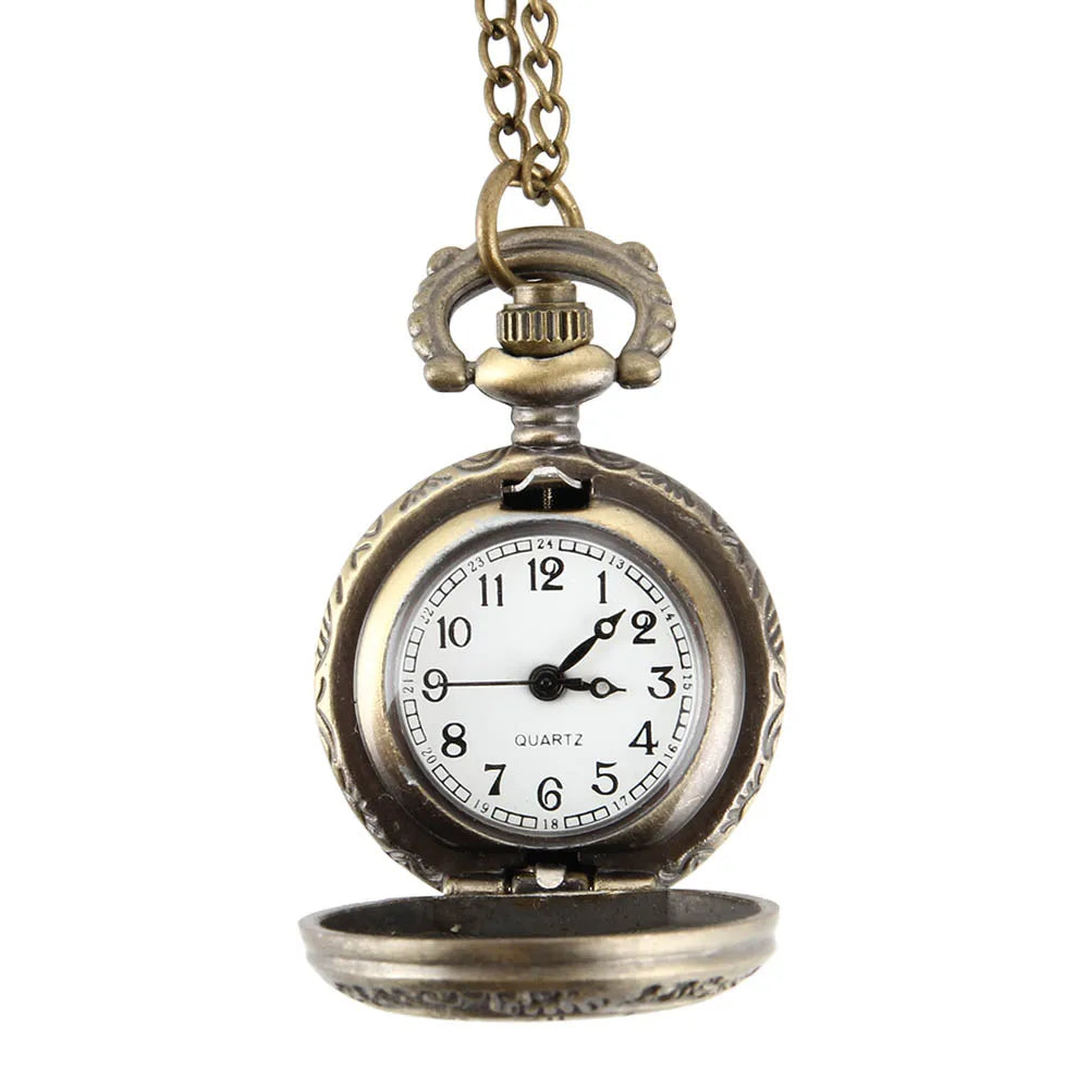Vintage Dual Time Display Clock Necklace Watch | VIBE