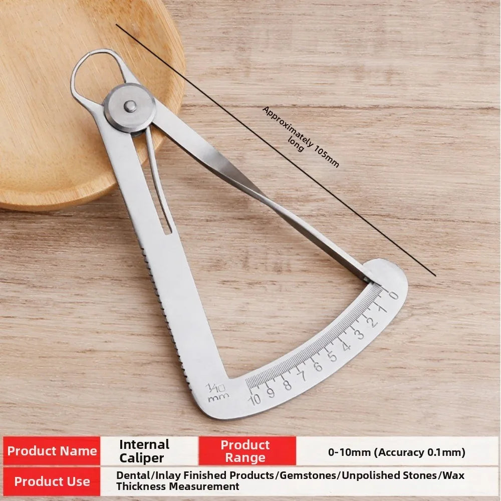 Stainless Steel Dental Caliper Ruler – 0–80mm Measuring Gauge