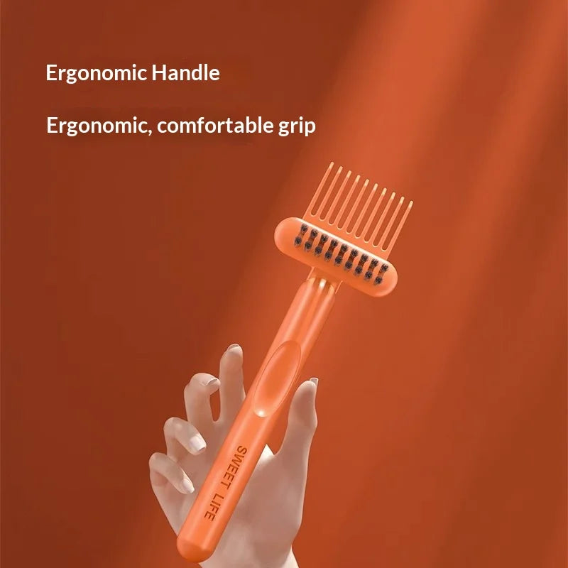 2-in-1 Hair Brush & Comb Cleaner Rake – Portable Daily Tool