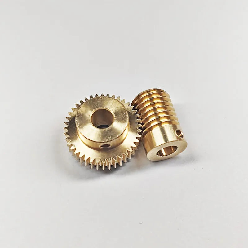 0.5M Brass Worm Gear Reducer – 15–60 Teeth, 2–6mm Bore