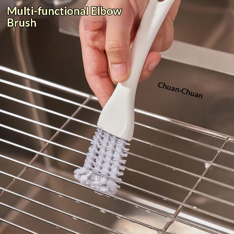 Bent Head Kitchen Cleaning Brush – Stove Grill Range Hood