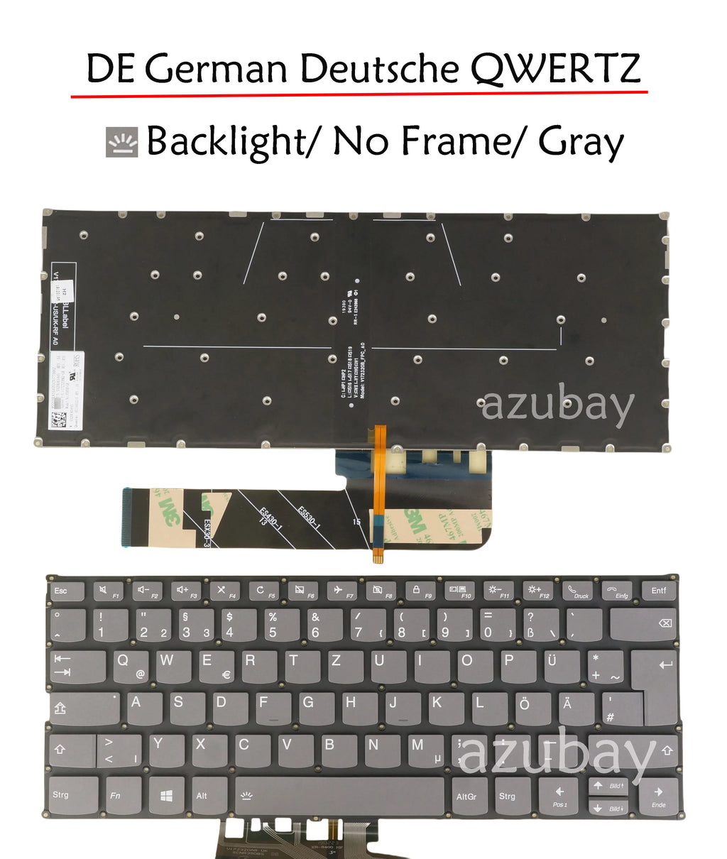 AZUBAY Keyboard for Lenovo IdeaPad 530S C340 Yoga – CH DE HR