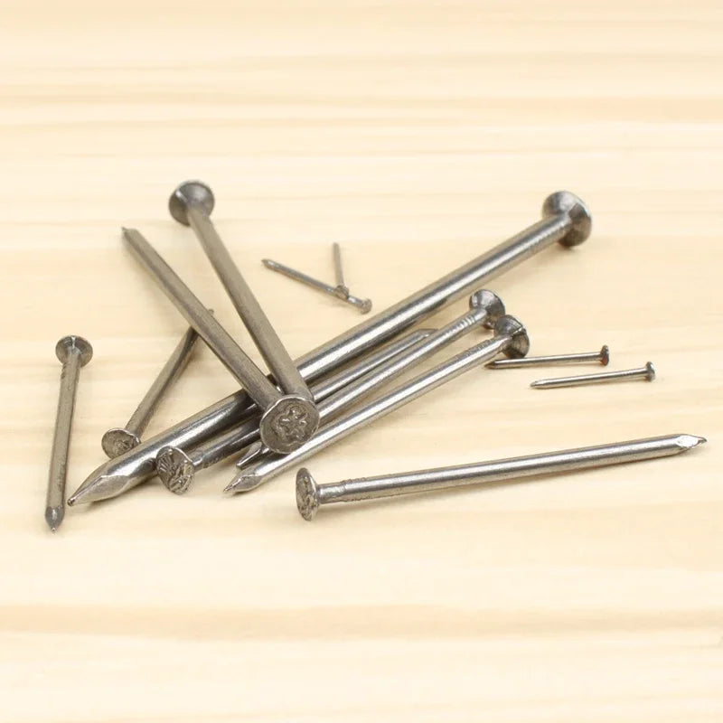 Carbon Steel Flat Head Wire Nails 1mm–4mm | 30–500 pcs