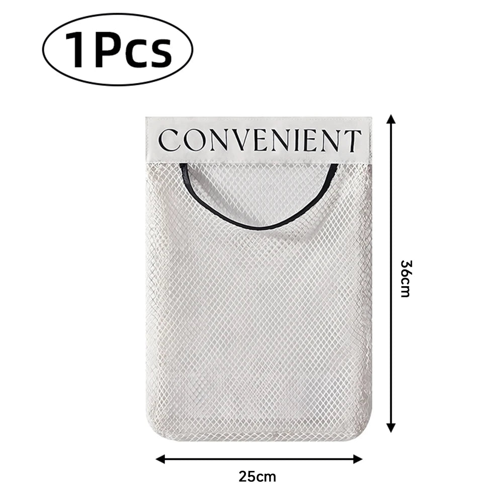Wall Mount Plastic Bag Dispenser & Kitchen Organizer Pouch