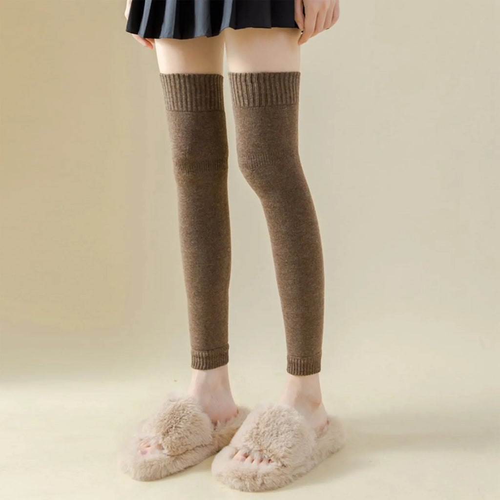 Thick Warm Wool Cashmere Knee Sleeves – Windproof Leg Warmers
