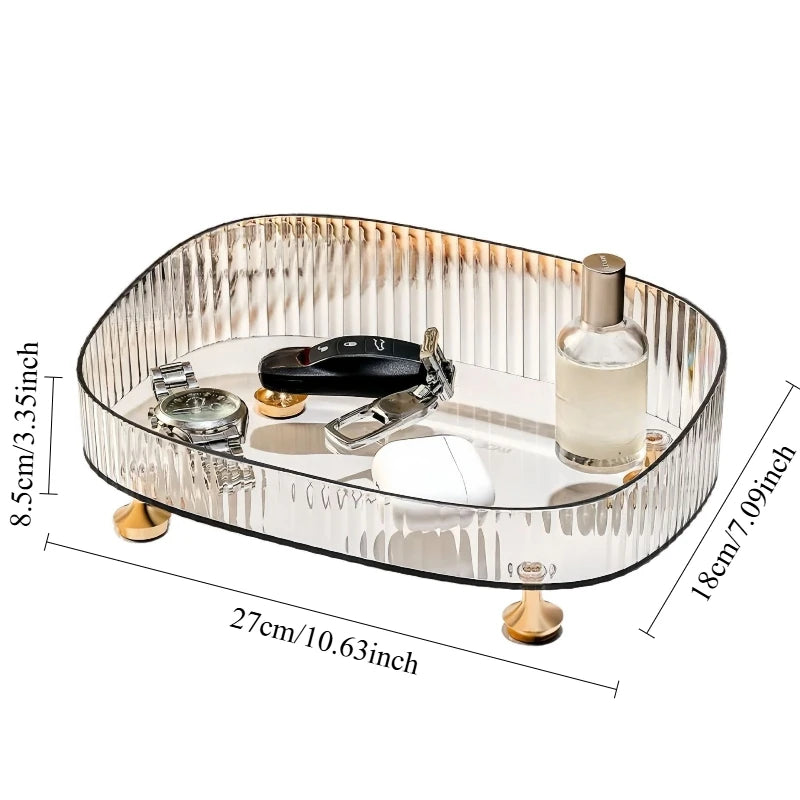 Multi-Compartment Acrylic Desktop Organizer – Makeup & Jewelry