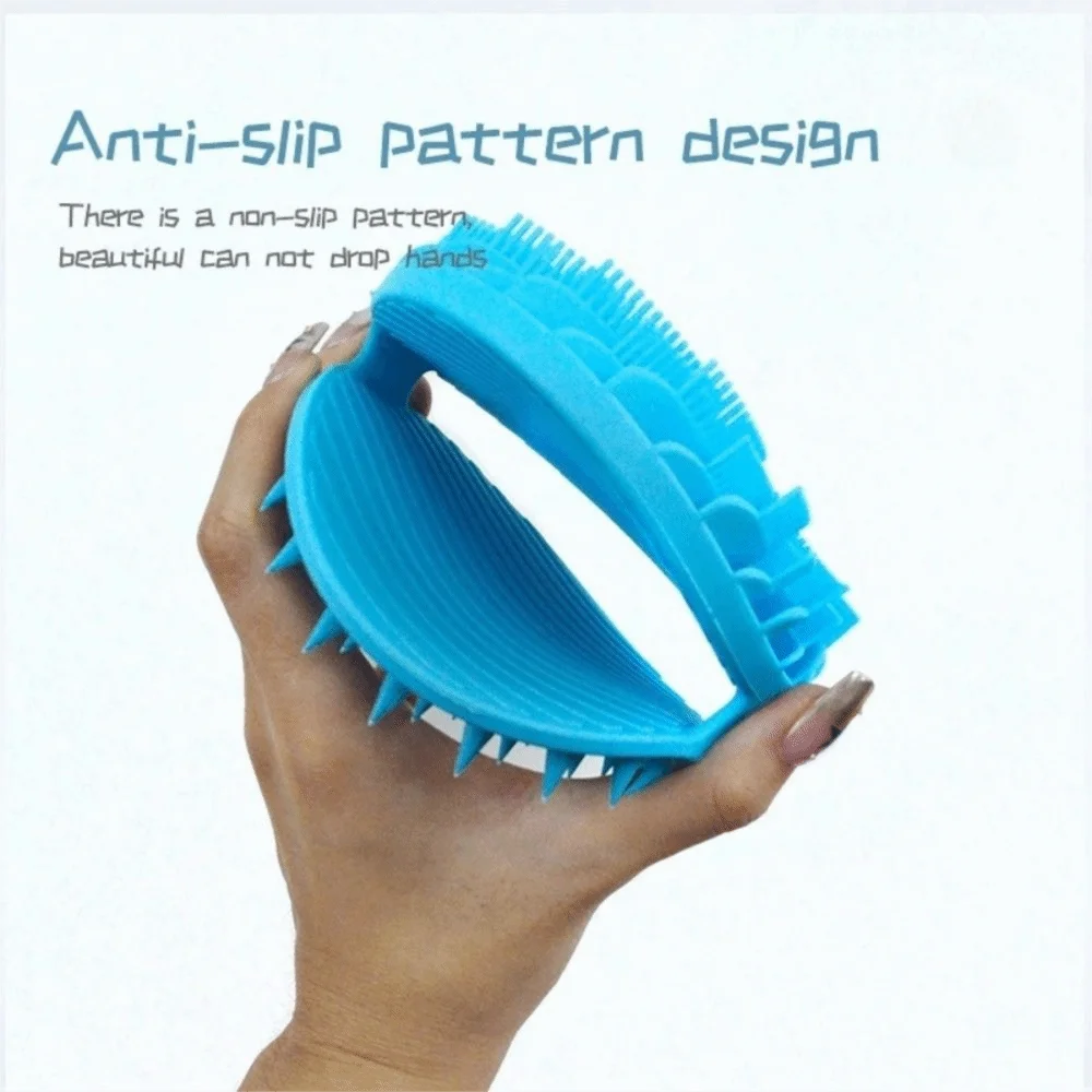 Double-Sided Silicone Bath Brush – Soft Bristle Body Scrubber