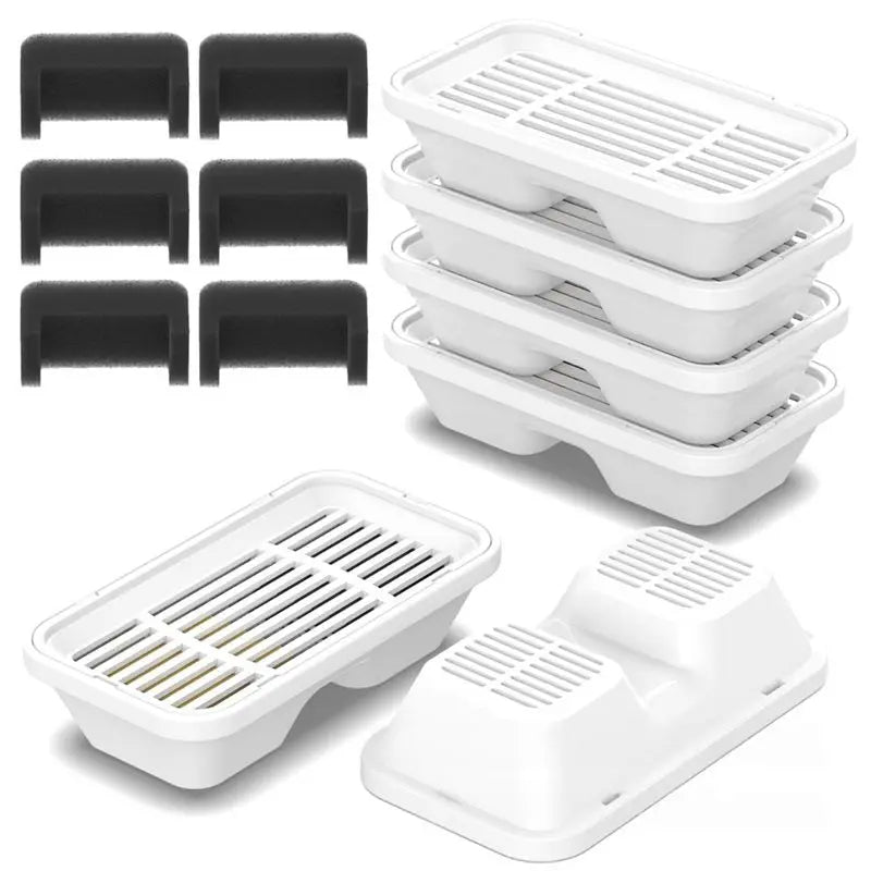 Pet Water Fountain Replacement Filters & Sponges 6+6 Pack