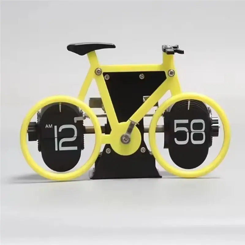 Vintage Motorcycle Auto Flip Desk Clock – Retro Home Décor