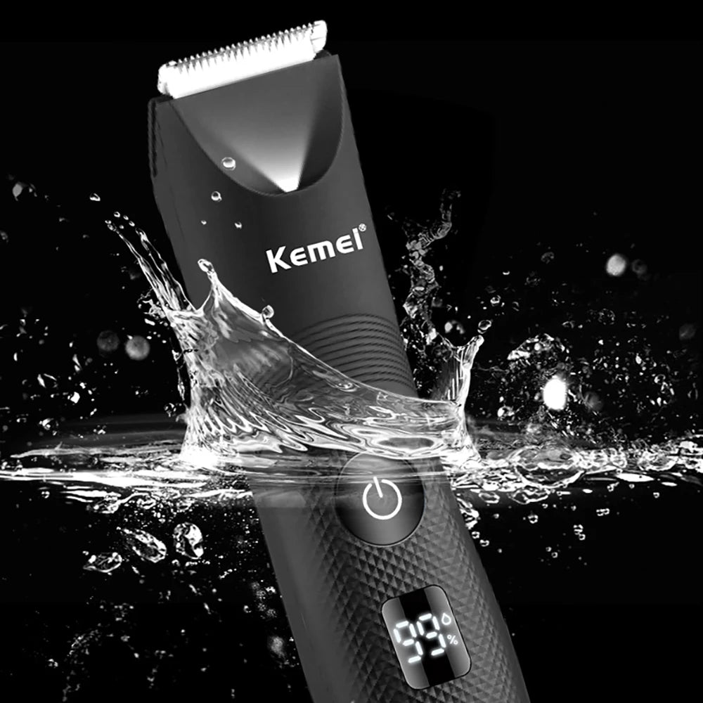 Kemei KM-1840 Waterproof Body Groomer Trimmer – Ceramic Blade