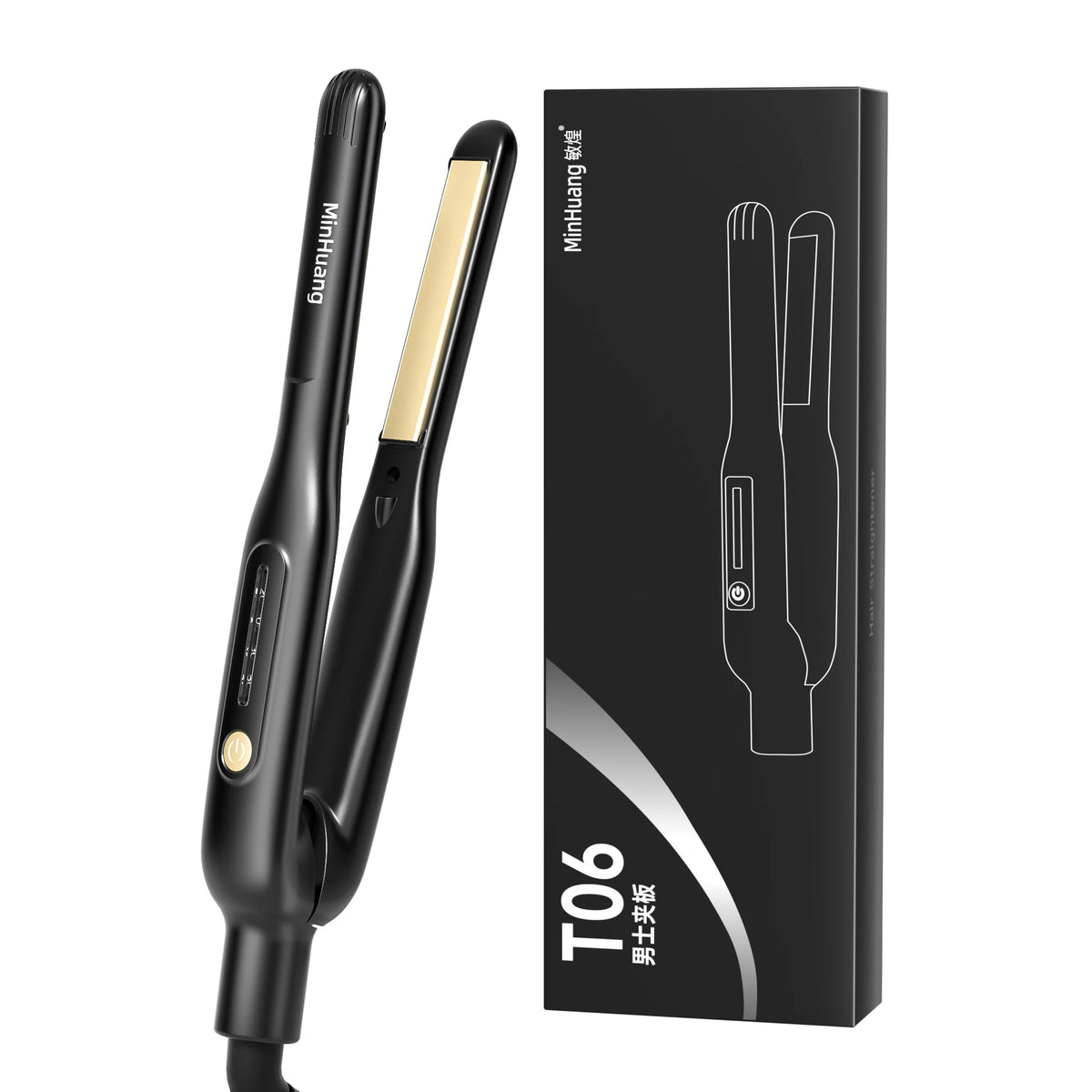 13mm Mini Hair Straightener LCD Negative Ion Ceramic Flat Iron